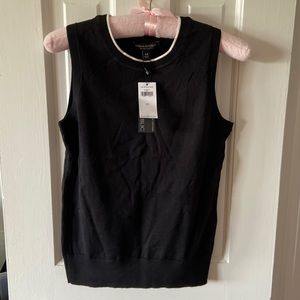 NWT Banana Republic Black Stretch Cotton Vest
